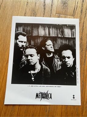 Metallica Black & White Band Photo Print 8x10”